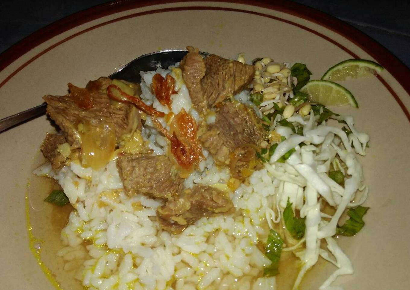 Soto daging kuah bening (less rempah)