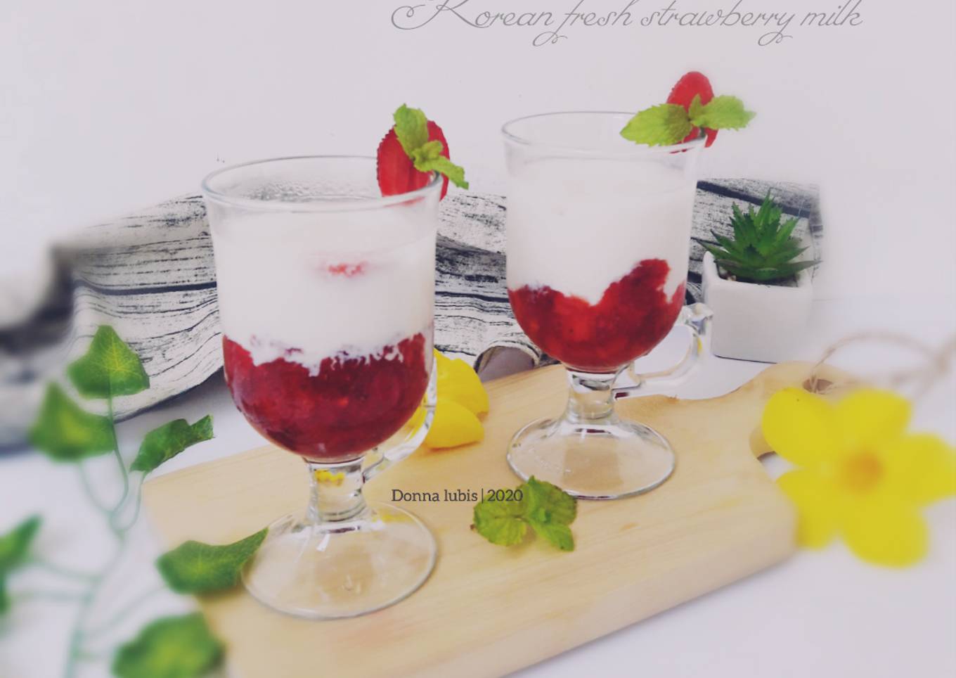 Korean fresh strawberry milk