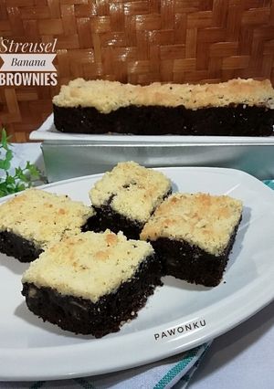 Foto resep 551. Streusel Banana Brownies