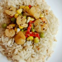 A picture of Green Thai Prawn Curry.