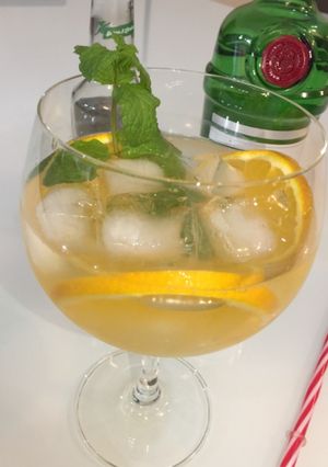 Foto de Gin com laranja e hortelã