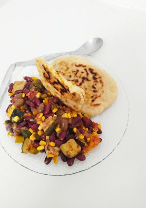 Une photo de Cheese naan vegan