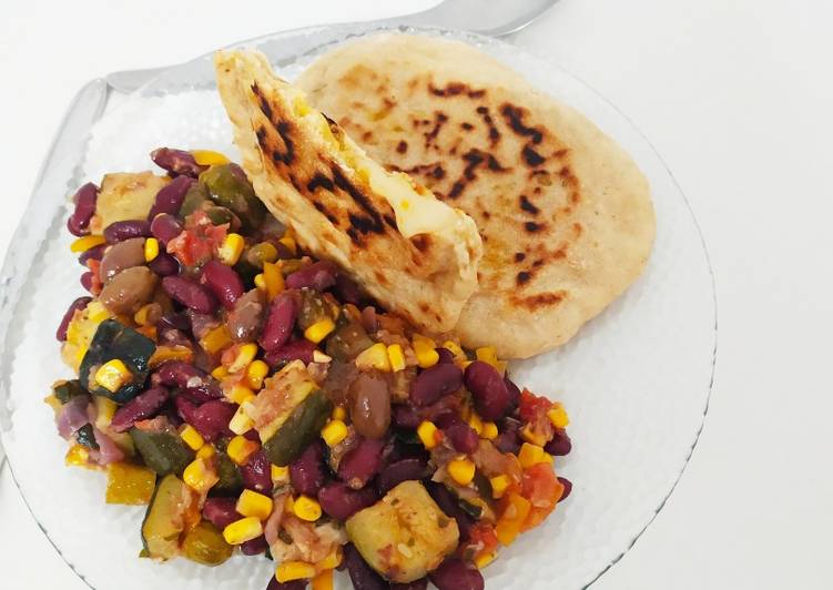 Manière simple pour faire Fait maison Cheese naan vegan