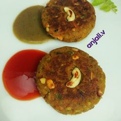 A picture of Peanut Soya Chapli kebab.