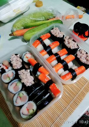 Foto resep Sushi crab stik sosis rumahan