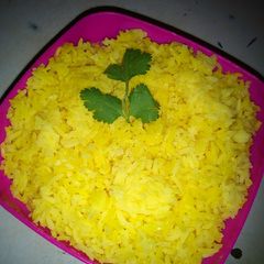 A picture of Tumeric rice #AuthorMarathon.