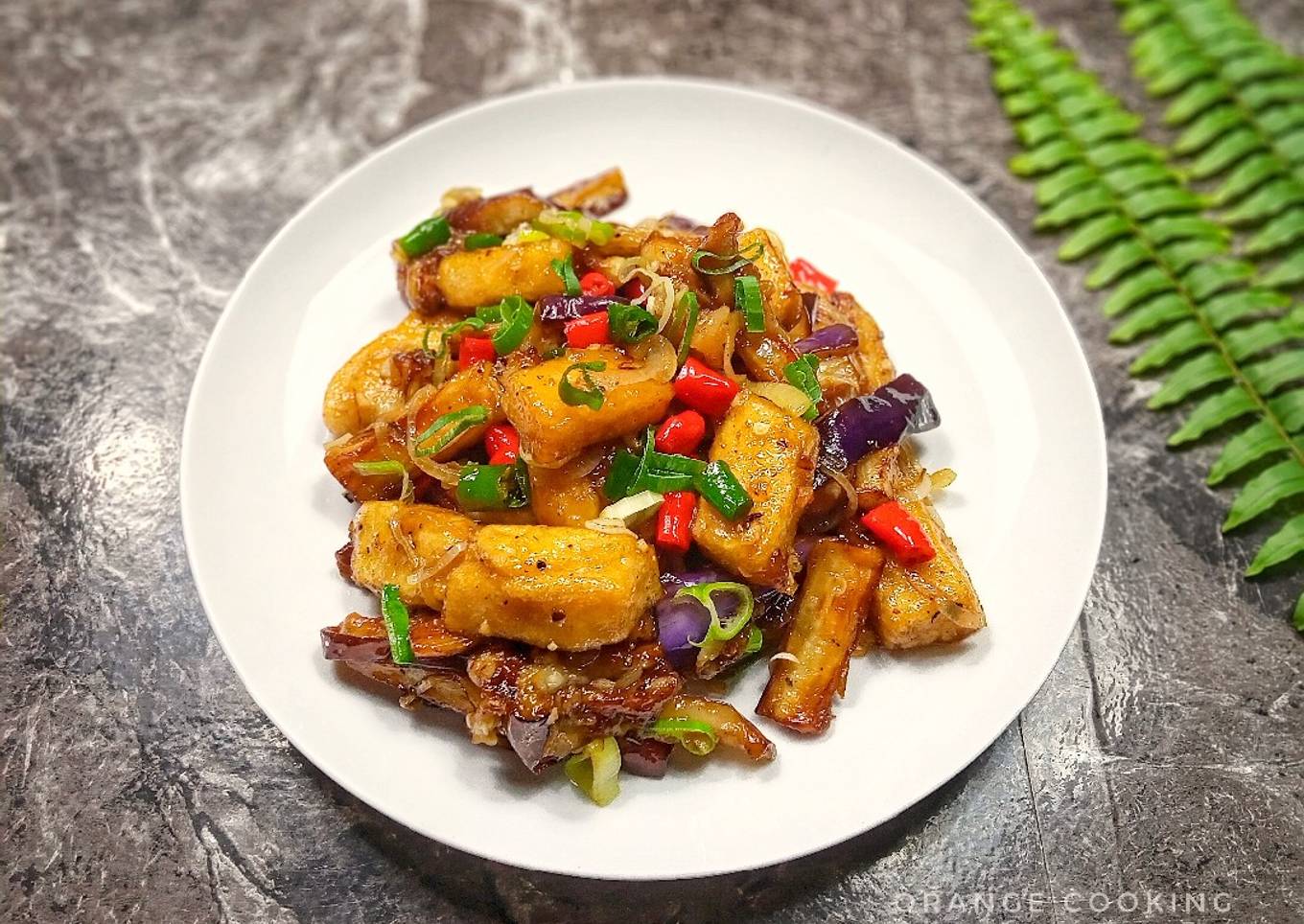 Tumis terong tahu