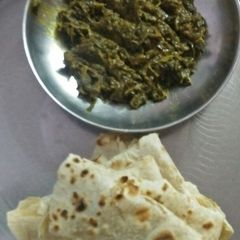 A picture of Falahari chandliya sabji and roti.