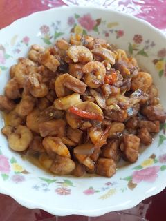 Foto resep Tumis udang & tempe kecap