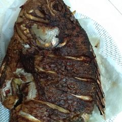 A picture of Fried fish#5orlessingredientschallenge#4wkschallenge.