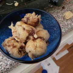 Banana chocolate chip pancake bites A picture of Banana chocolate chip pancake bites.