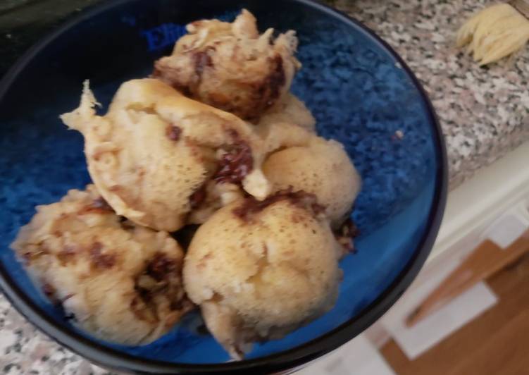 Banana chocolate chip pancake bites