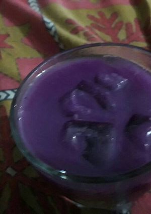 A picture of Black pulp(jamun) smoothie.