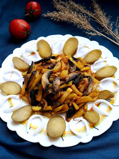 عکسی از دستور قارچ و سیب زمینی