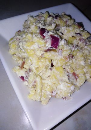 Lusta juhturós nokedli recept fotója