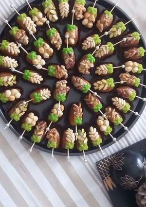 صورة لوصفة تمر محشي بخمس حشوات