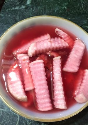 صورة لوصفة مخلل اللفت 👍👍