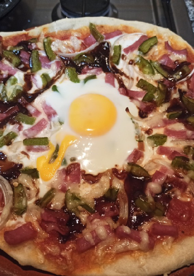 Una foto de Pizza casera
