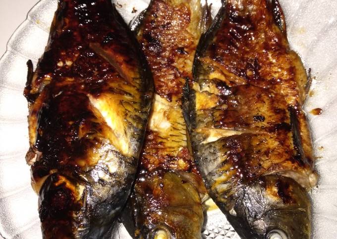 Ikan mas bakar teflon