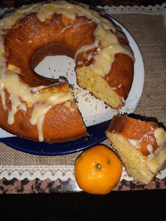 Una foto de Torta licuada de mandarina