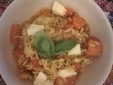 Guiso de arroz, lentejas y verduras