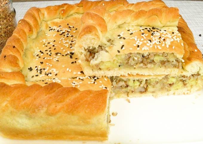 Пирог с гречкой и картошкой. Вкусно, бюджетно, просто | Buckwheat and potatoes pie. Tasty, budgetary