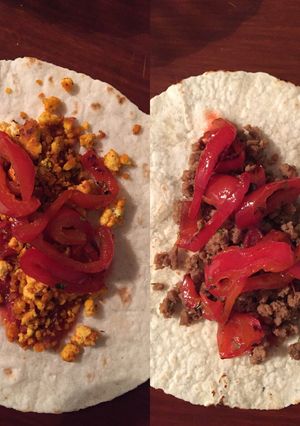 Una foto de Tacos - veganos
