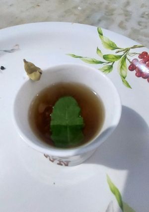 A picture of Cardamom and tulsi tea.