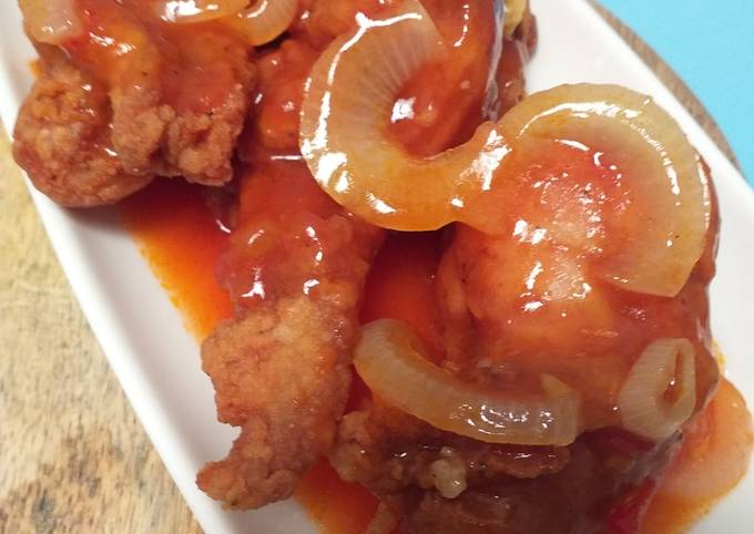 Resep Ayam goreng saus asam manis oleh Dapur_bundamaya Resep Ayam goreng saus asam manis oleh Dapur_bundamaya