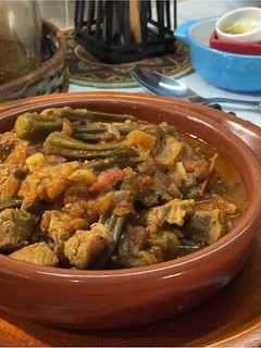 صورة لوصفة باميه باللحم بعصير البرتقال