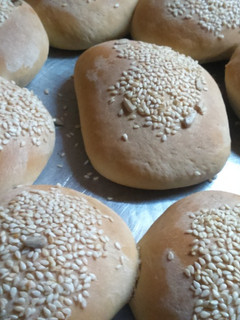 Una foto de Pan de hamburguesa/pancho casero (tipo Viena)!
