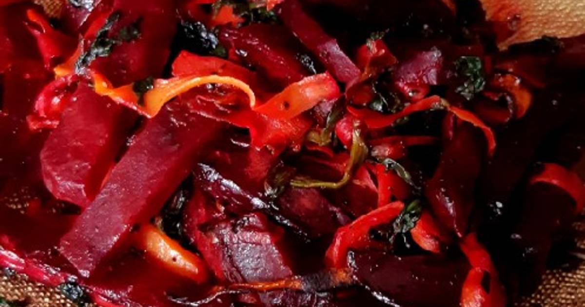 rough check transaction Salată de sfeclă roșie și legume trase la tigaie, rețetă de Ionuț Niculeanu  - Rețete Cookpad