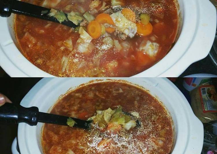 Recipe of Perfect Hamburger Cabbage Soup