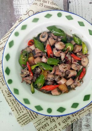 Foto resep Cumi Asin Cabe Ijo