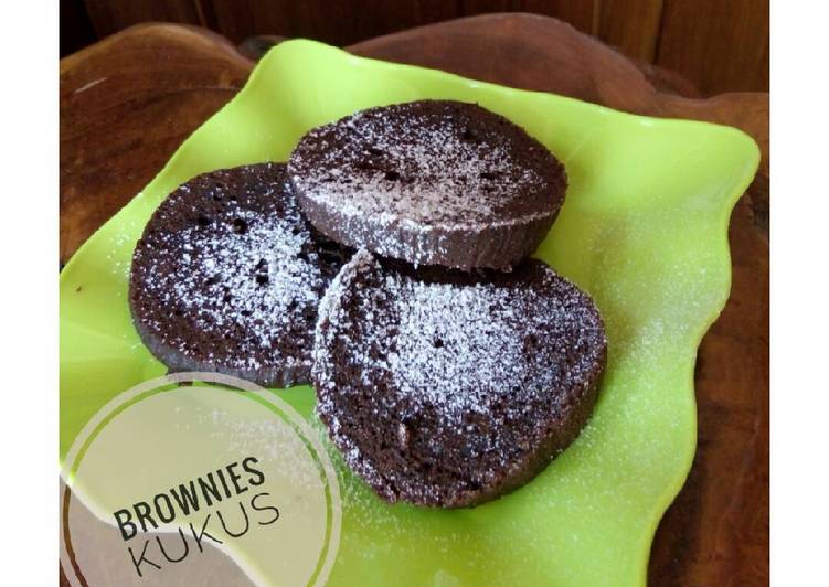 Brownies kukus simple (no mixer, 1telur)