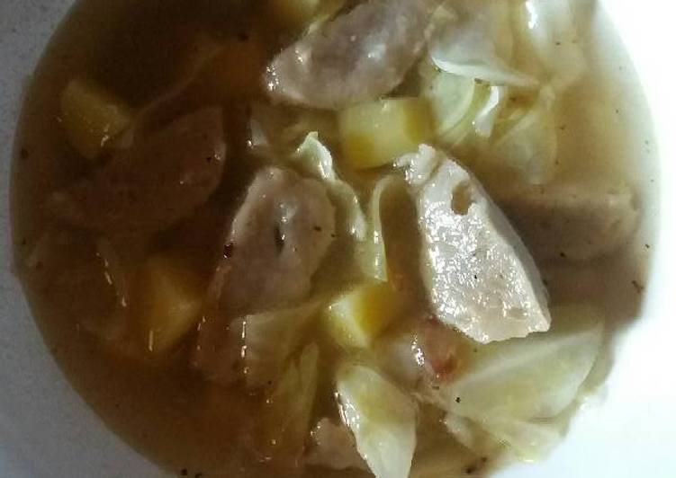 Resep masakan Soup bakso sapi kentang kol | Cara Membuat Soup bakso sapi kentang kol Yang Lezat Sekali