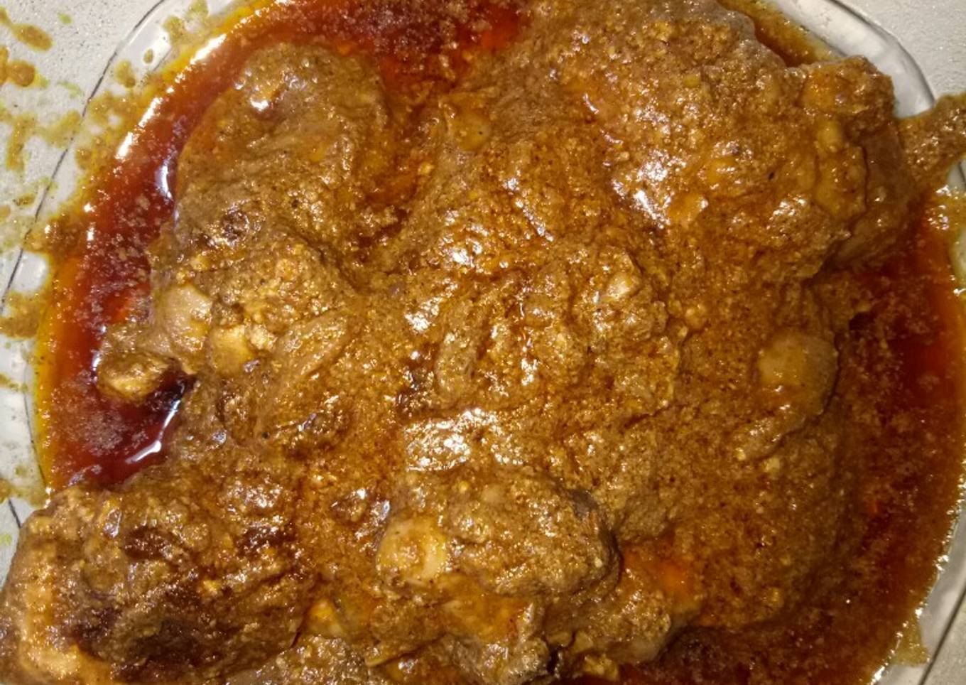 Rendang ati ampela bumbu racik