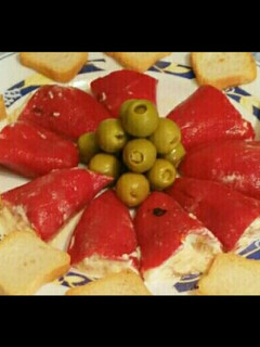 Una foto de Pimientos del piquillo rellenos