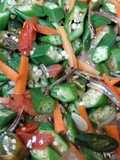 Tumis Okra wortel teri