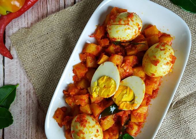 Kentang Telur Balado