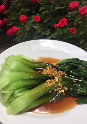Hình của món Cải thìa sốt dầu hào.