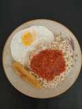 Arroz integral con sofrito de tomate casero
