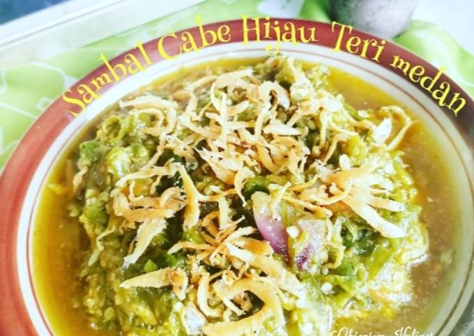 Cara Gampang Membuat Sambal Cabe Hijau Teri medan, Lezat Sekali