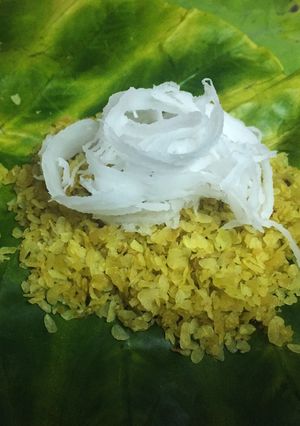Hình của món Xôi cốm mùa thu.