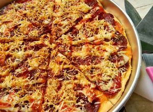 Foto resep Pizza salami beef homemade