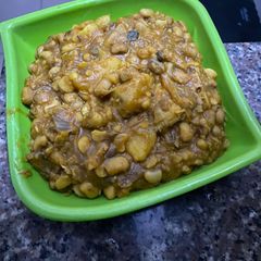 A picture of Beans porridge with sweet potato.
