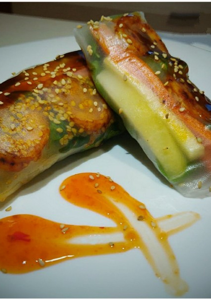 Una foto de Rollitos vietnamitas con langostinos especiados al curry 😍