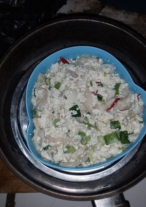 Foto resep Pepes jamur tahu putih
