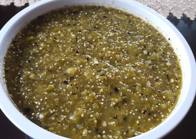 Salsa verde, asada Receta de  Cookpad