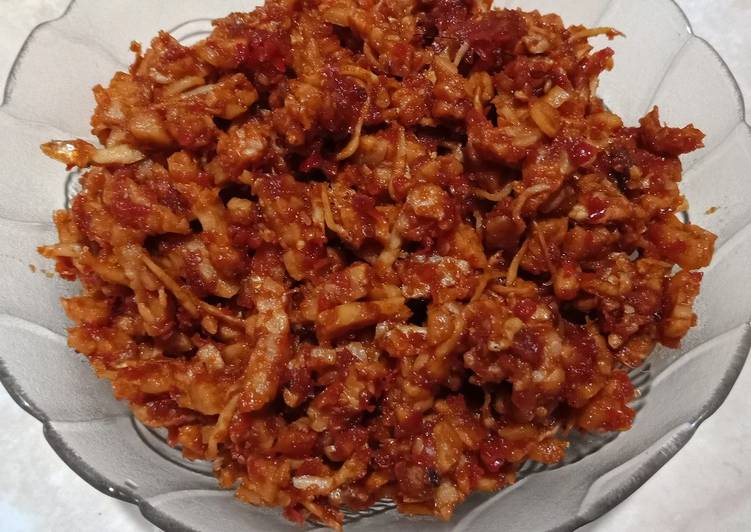 Langkah Mudah untuk mengolah Teri medan balado tempe Anti Gagal